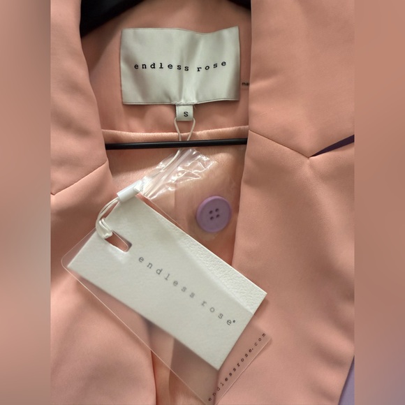 NWT - Endless Rose - Pastel Colorblock Longline Blazer - Size Small - Picture 8 of 12